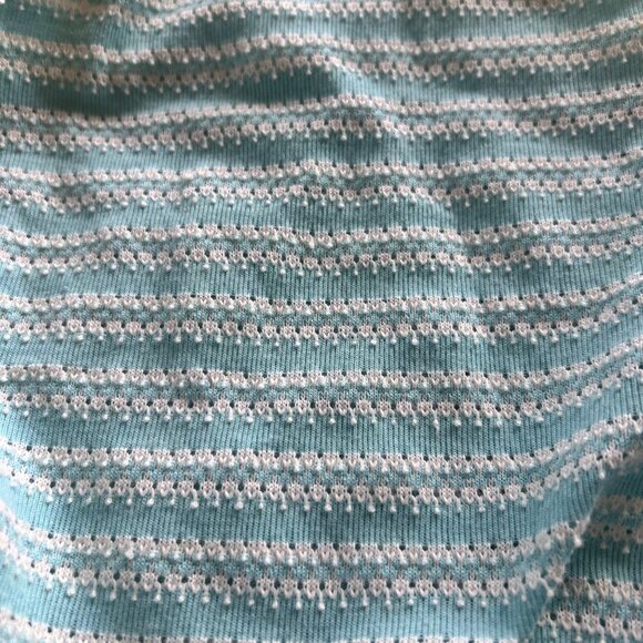 Vintage Carter's Pastel Blue Pointelle Romper 12 Months - Picture 5 of 5